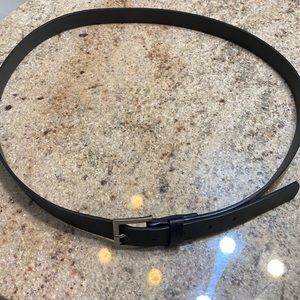 Black leather belt - XL